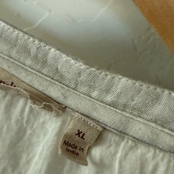 Soft Surroundings|Boho Off-white Gauze Blouse with Embroidered Gold florals•••XL - Picture 10 of 15